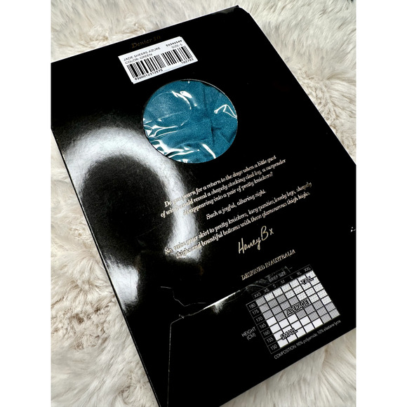 Honey Birdette Stockings JADE💚 Azure Green Stocking Stay-Ups Small - Picture 2 of 4